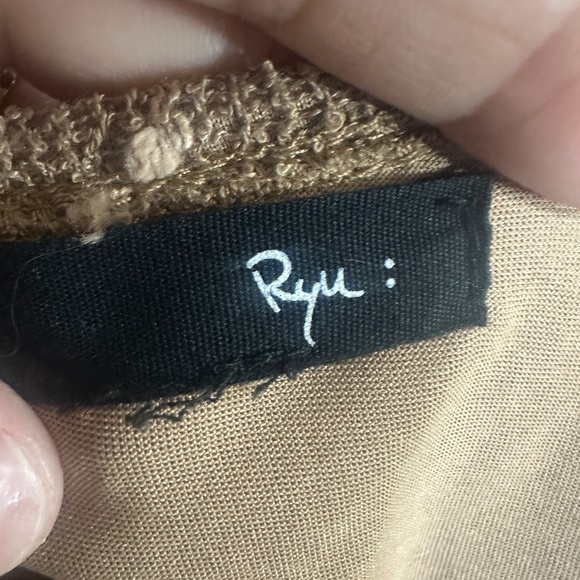 Anthropologie Ryu Tan Lace Boho Coquette Lace Tie Front Open Cardigan Sz Small - Picture 9 of 9